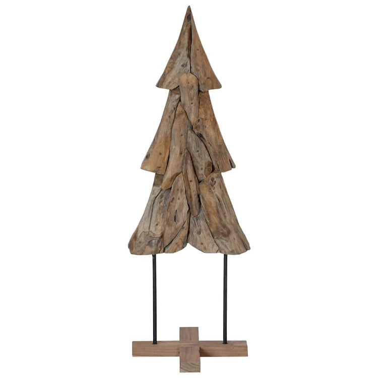 Vidaxx Sapin de Noël avec bois de teck massif marron standard 121 cm
