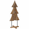 Vidaxx Sapin de Noël avec bois de teck massif marron standard 151 cm