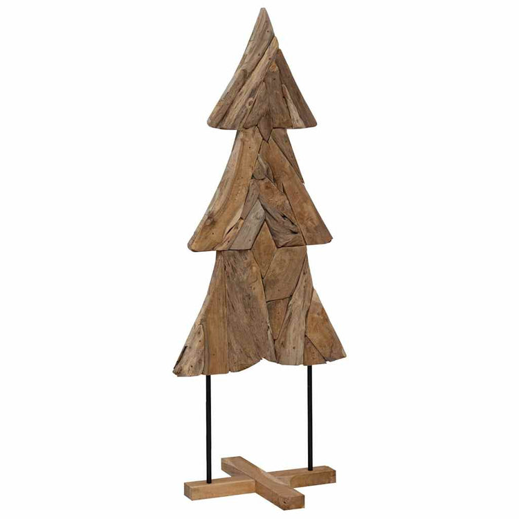 Vidaxx Sapin de Noël avec bois de teck massif marron standard 151 cm