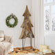 Vidaxx Sapin de Noël avec bois de teck massif marron standard 181,5 cm