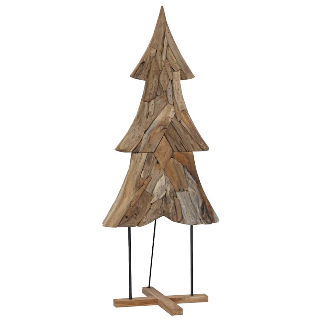 Vidaxx Sapin de Noël avec bois de teck massif marron standard 181,5 cm
