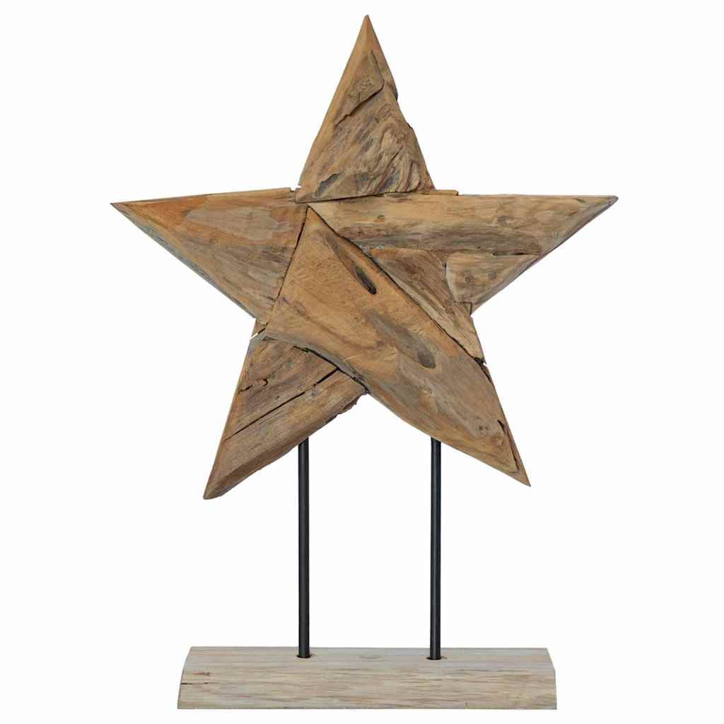 Vidaxx poinsettia marron 43,5 x 13,5 x 59 cm bois de teck massif