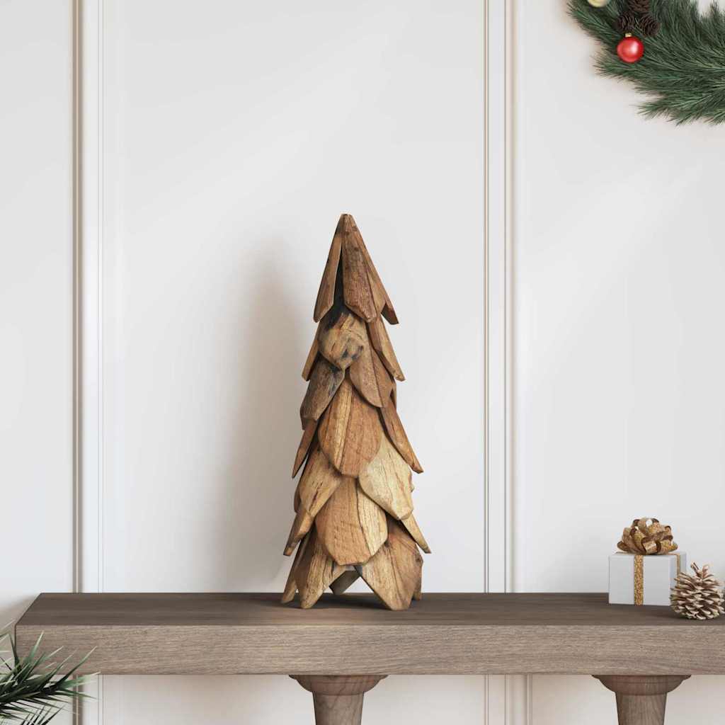 Vidaxx Sapin de Noël avec bois de teck massif marron standard 51 cm