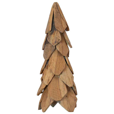 Vidaxx Sapin de Noël avec bois de teck massif marron standard 51 cm