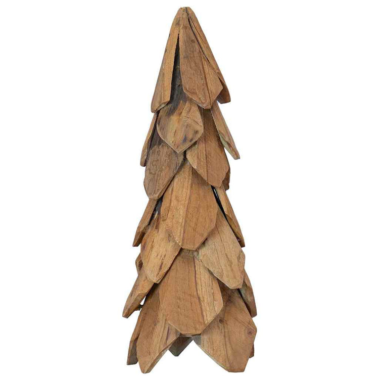 Vidaxx Sapin de Noël avec bois de teck massif marron standard 51 cm