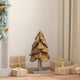 Vidaxx Sapin de Noël en bois de teck massif marron standard 61 cm