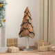 Vidaxx Sapin de Noël en bois de teck massif marron standard 91 cm