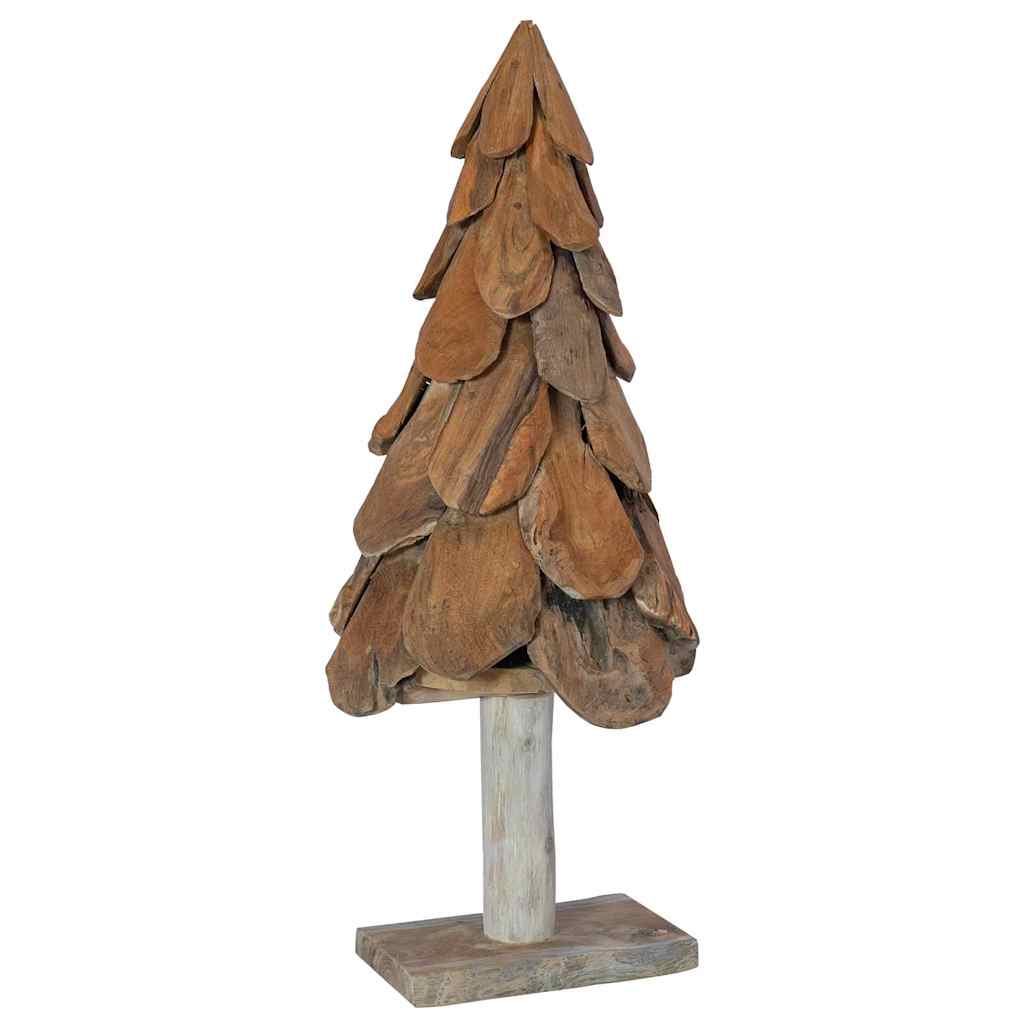 Vidaxx Sapin de Noël en bois de teck massif marron standard 91 cm