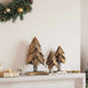 Vidaxx Sapin de Noël avec 3 pièces standard en bois de teck massif marron