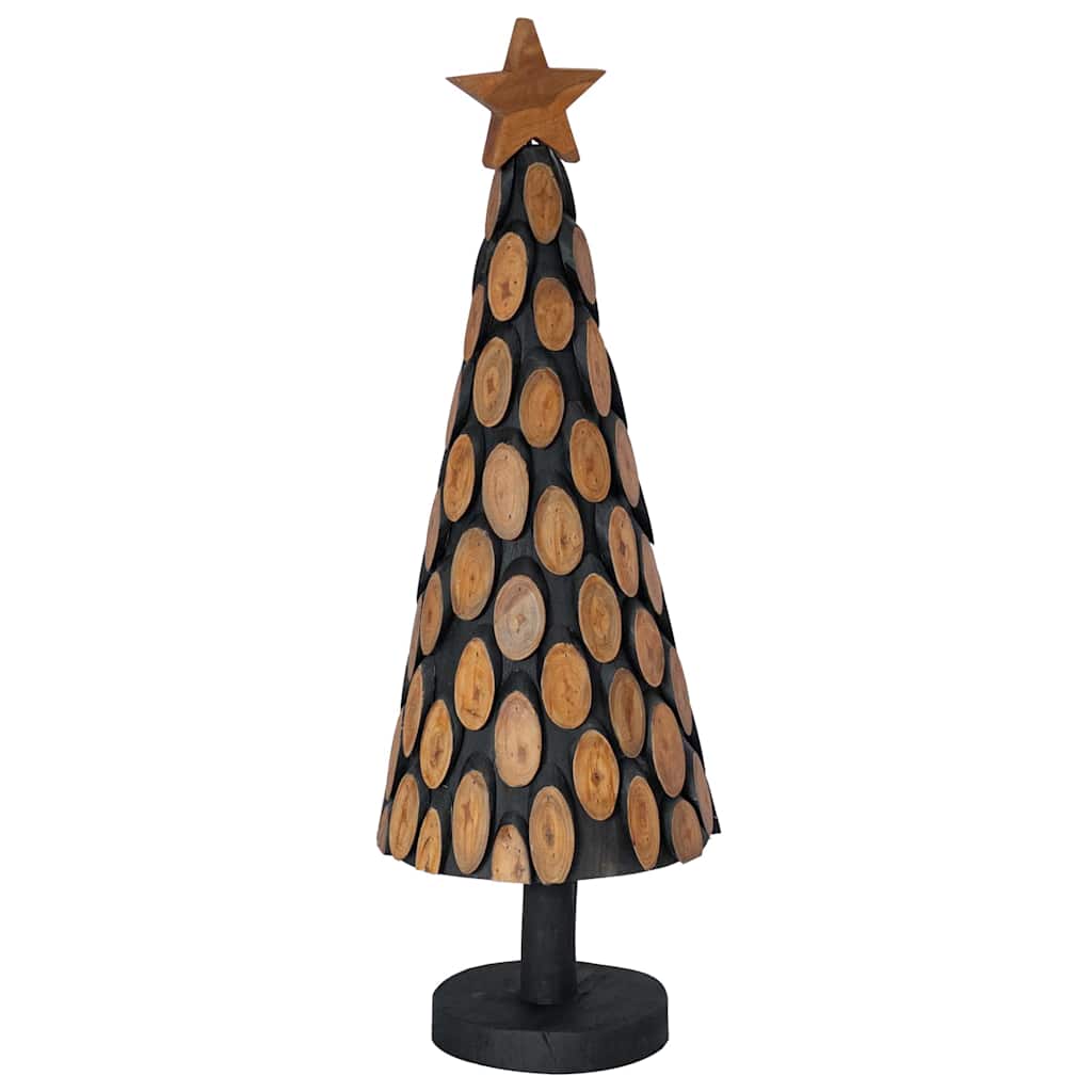 Vidaxx Sapin de Noël en bois de teck massif marron standard 90 cm
