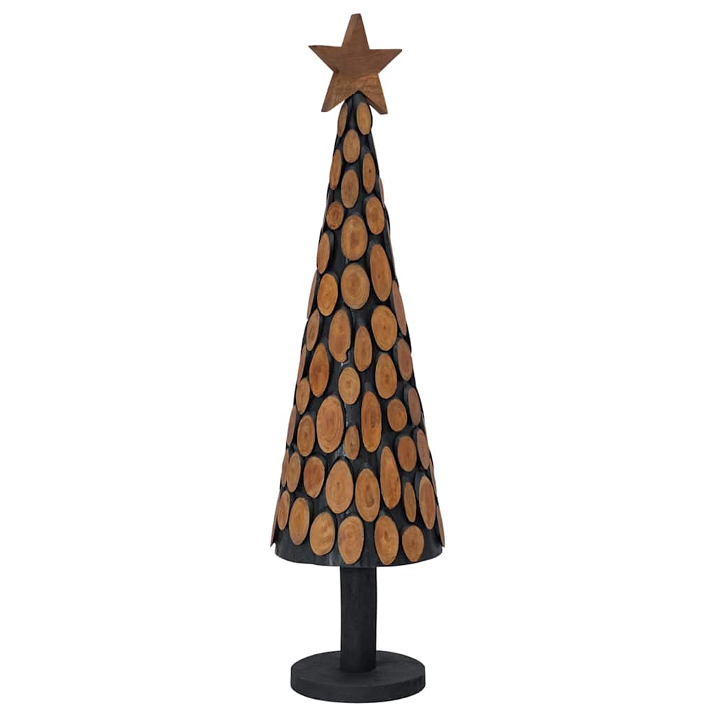 Vidaxx Sapin de Noël en bois de teck massif marron standard 120 cm