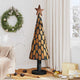 Vidaxx Sapin de Noël avec bois de teck massif marron standard 149 cm