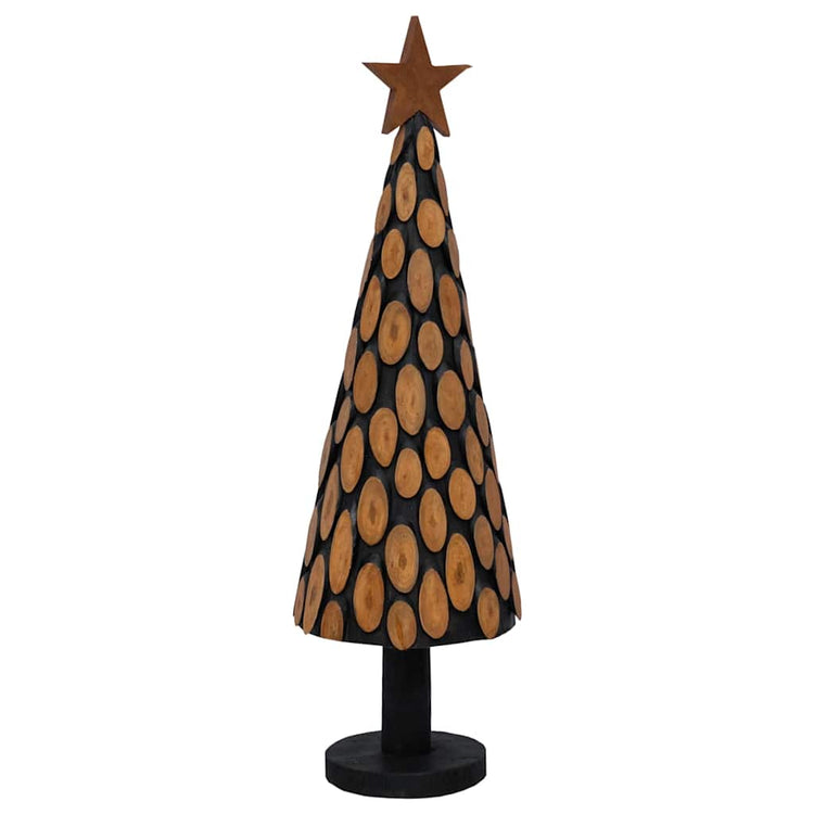 Vidaxx Sapin de Noël avec bois de teck massif marron standard 149 cm