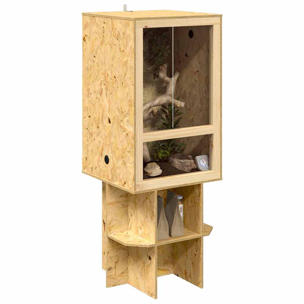 Vidaxl terrarium marron 50 x 50 x 130 cm osb