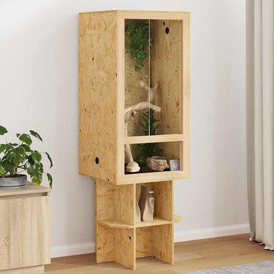 Vidaxl terrarium marron 50 x 50 x 130 cm osb