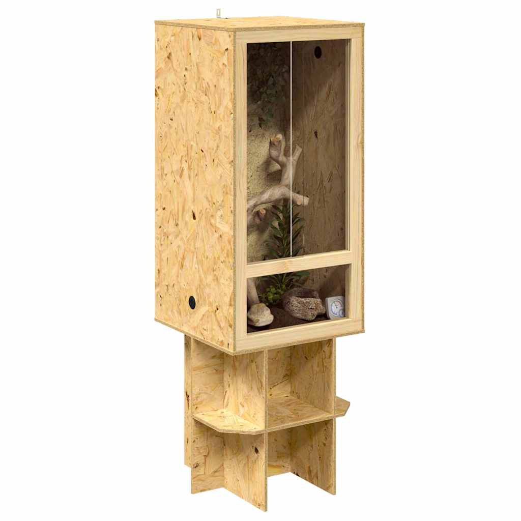 Vidaxl terrarium marron 50 x 50 x 130 cm osb