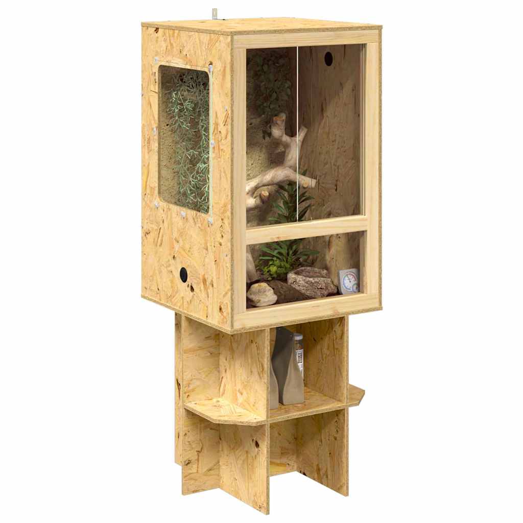 Vidaxl terrarium marron 50 x 50 x 130 cm osb