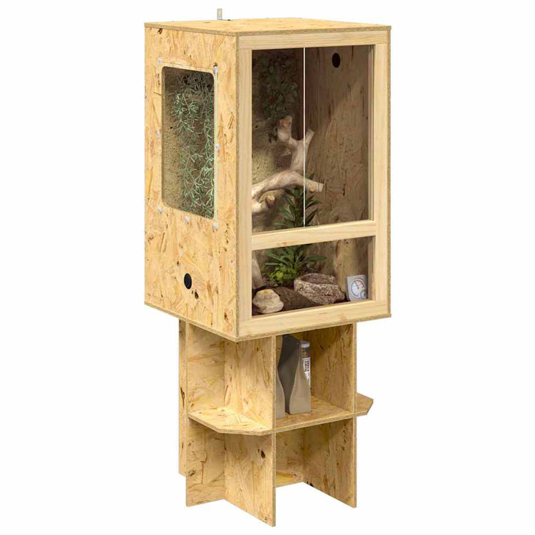 Vidaxl terrarium marron 50 x 50 x 130 cm osb