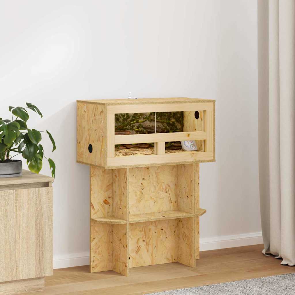 Vidaxl terrarium marron 60 x 30 x 80 cm osb