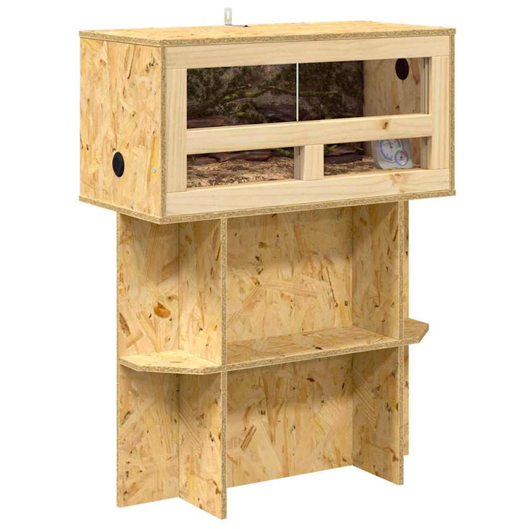 Vidaxl terrarium marron 60 x 30 x 80 cm osb