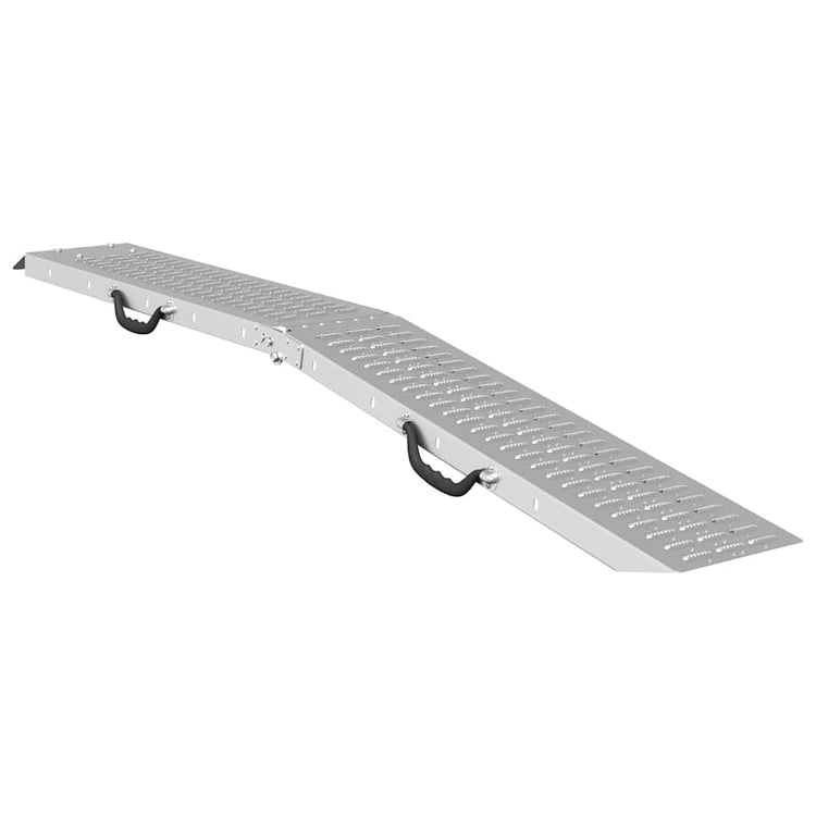 Vidaxl rampe de chargement 200 kg argent 186 x 23 x 4,5 cm