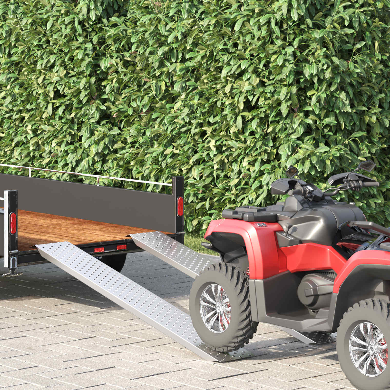 Vidaxl rampe de chargement 200 kg argent 159 x 23 x 5 cm acier galvanisé