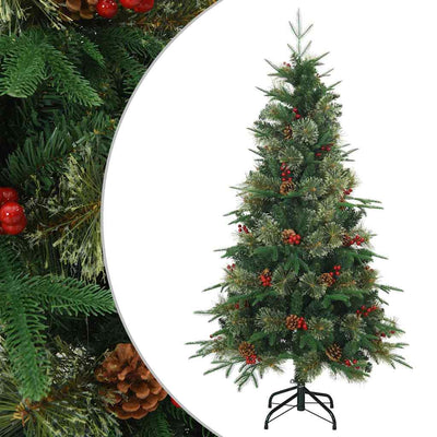 Vidaxx sapin de Noël artificiel pliant vert 120 cm PVC, PE et acier