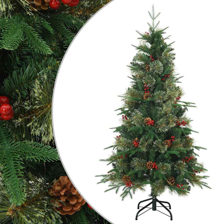 Vidaxx sapin de Noël artificiel pliant vert 120 cm PVC, PE et acier