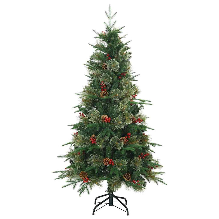 Vidaxx sapin de Noël artificiel pliant vert 150 cm PVC, PE et acier
