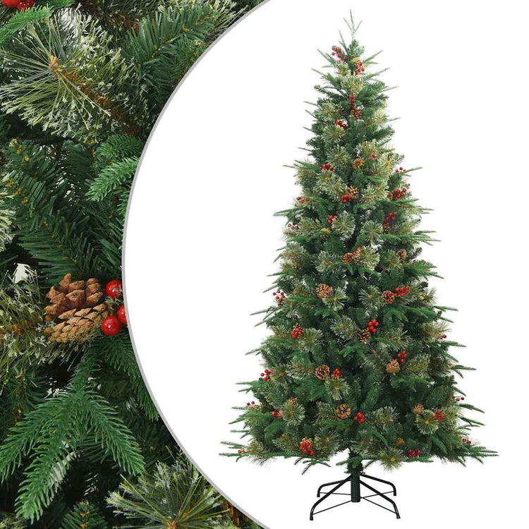 Vidaxx sapin de Noël artificiel pliant vert 180 cm PVC, PE et acier