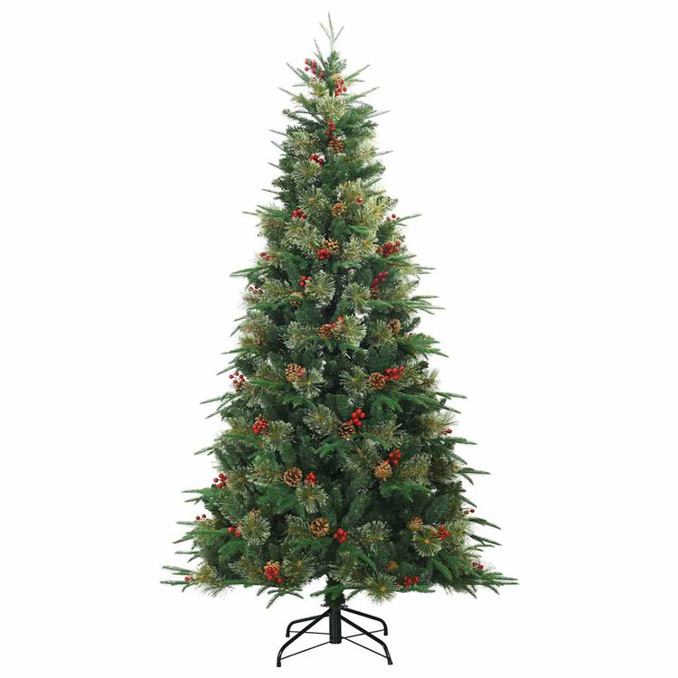 Vidaxx sapin de Noël artificiel pliant vert 180 cm PVC, PE et acier
