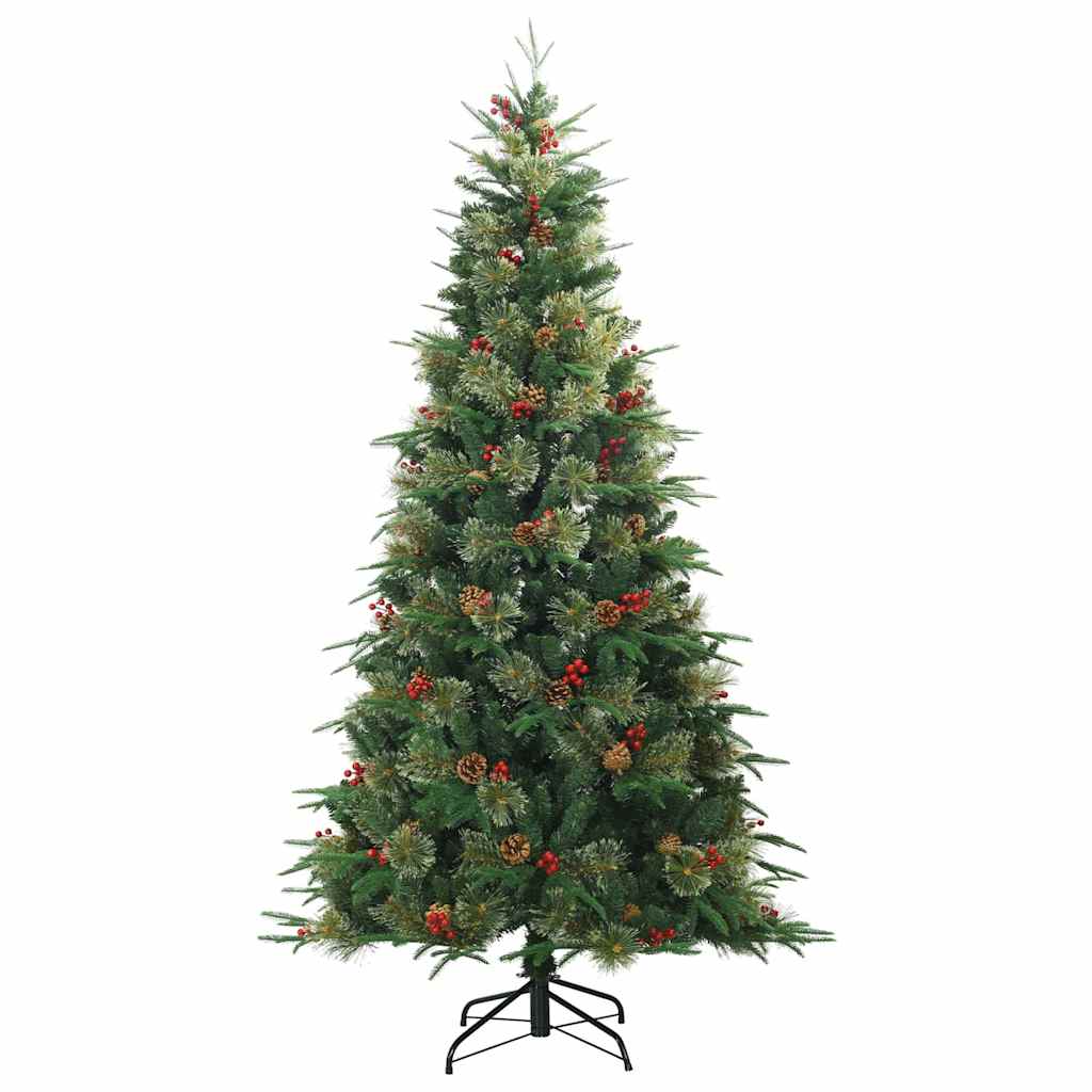 Vidaxx sapin de Noël artificiel pliant vert 210 cm PVC, PE et acier