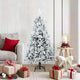 Vidaxl sapin de Noël artificiel avec branches plumeuses, enneigé blanc 150 cm