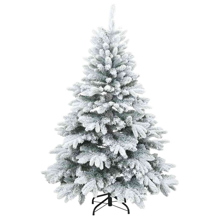 Vidaxx sapin de Noël artificiel avec branches plumeuses, blanc enneigé 120 cm