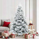 Vidaxl sapin de Noël artificiel avec branches plumeuses, enneigé blanc 180 cm