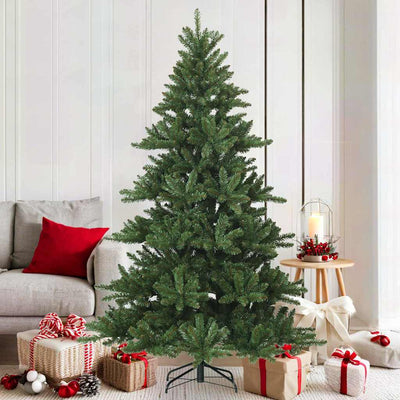 Vidaxx sapin de Noël artificiel pliant vert 180 cm PVC, acier