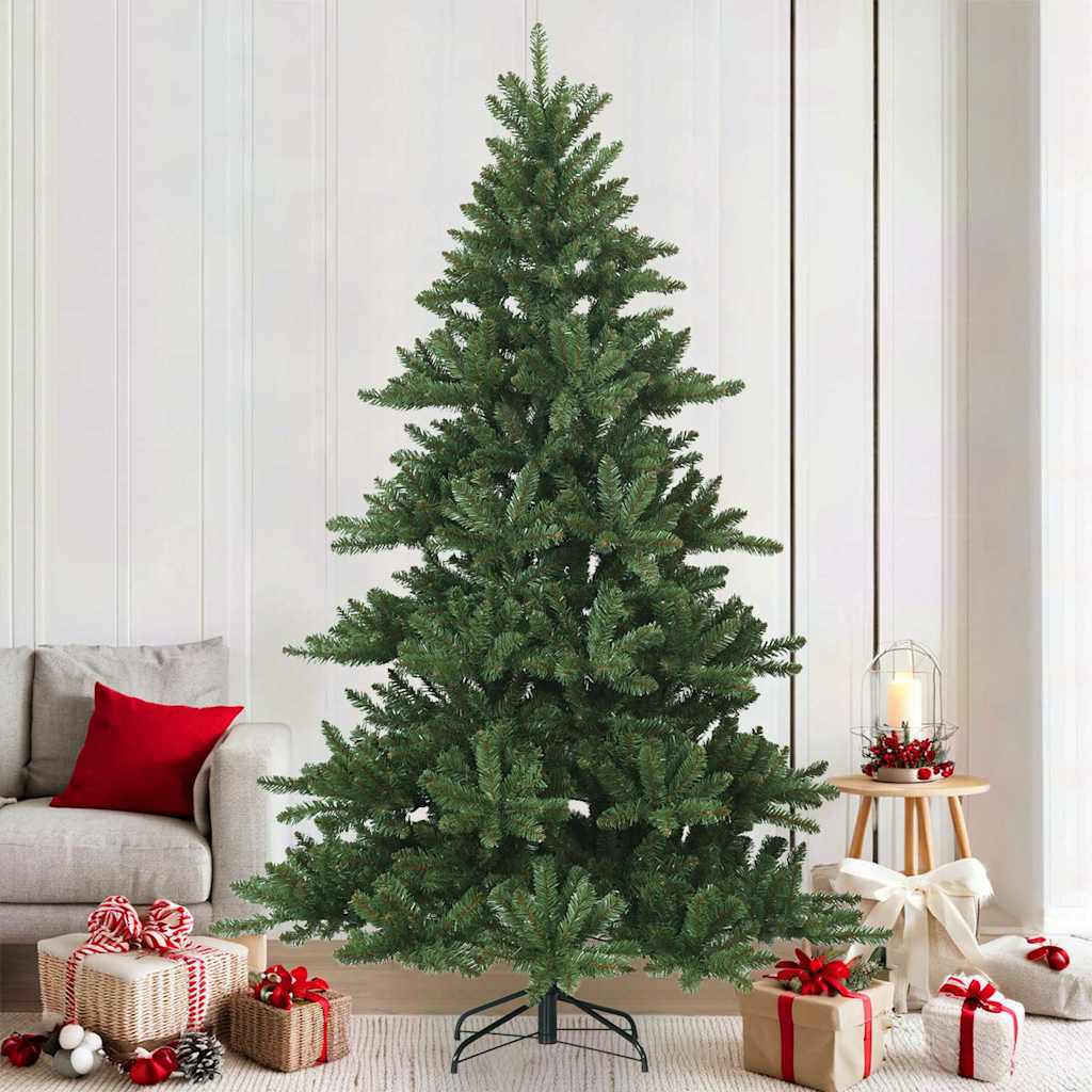 Vidaxx sapin de Noël artificiel pliant vert 210 cm PVC, acier