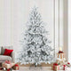Vidaxx sapin de Noël artificiel avec branches plumeuses, blanc enneigé 240 cm