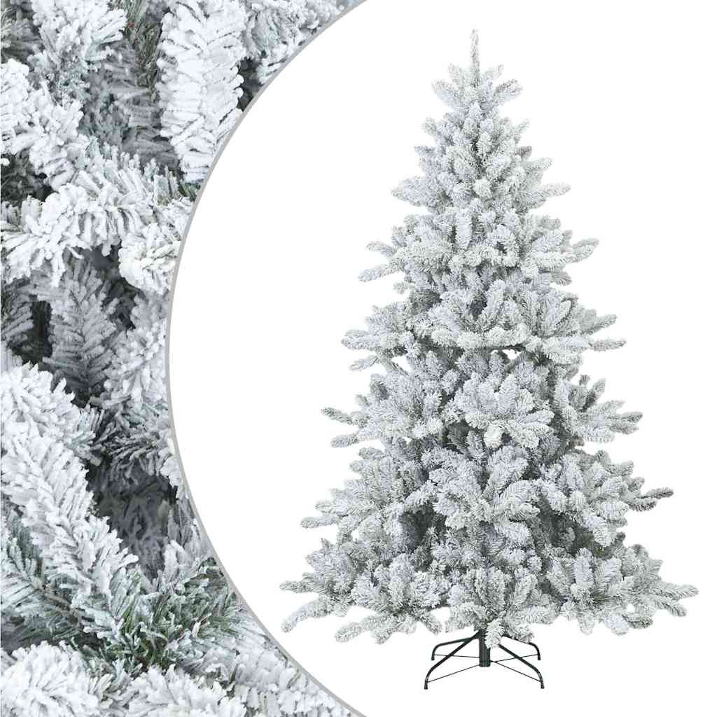 Vidaxx sapin de Noël artificiel avec branches plumeuses, blanc enneigé 240 cm
