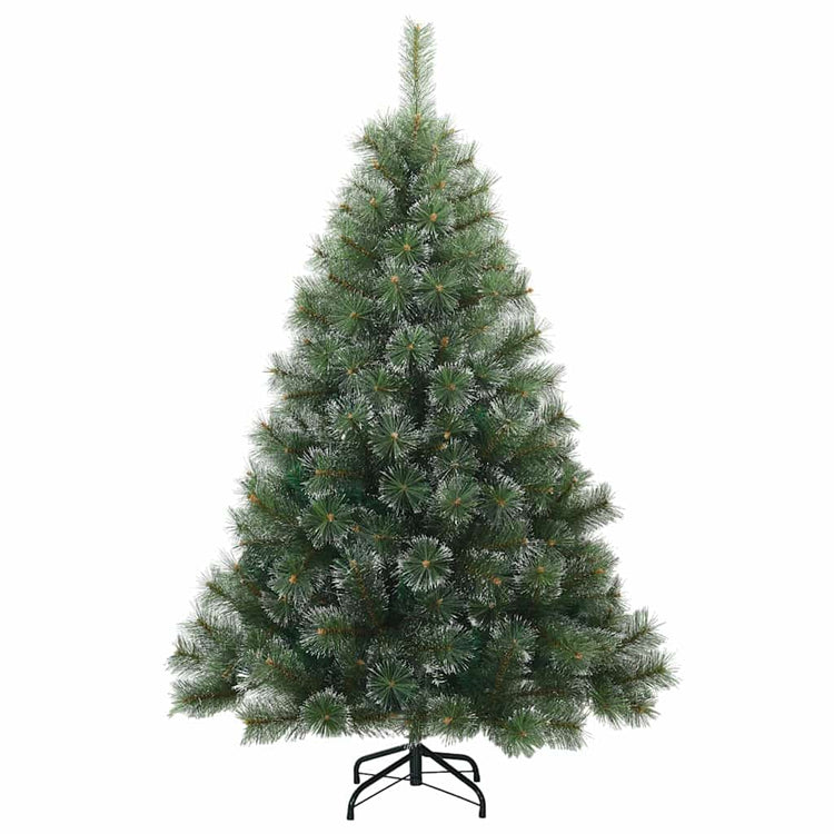 Vidaxl sapin de Noël artificiel avec branches plumeuses, vert enneigé 150 cm