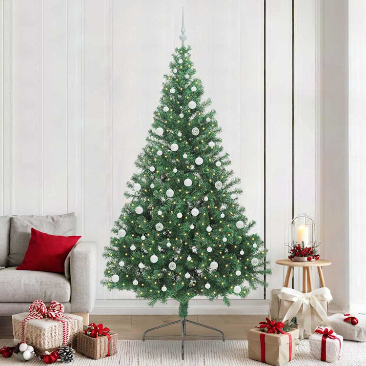Vidaxx sapin de Noël artificiel illuminé avec 300 LED vert 240 cm PVC