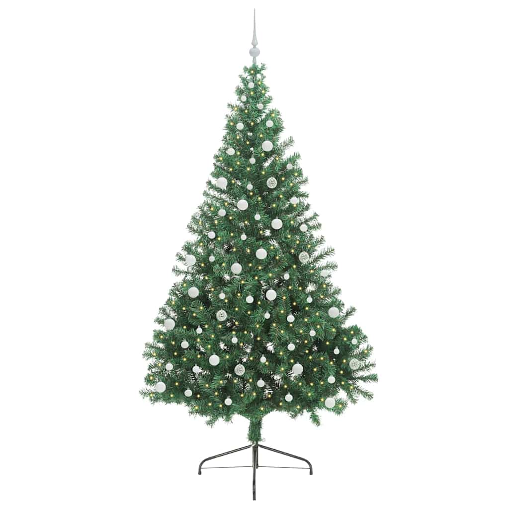 Vidaxx sapin de Noël artificiel illuminé avec 300 LED vert 240 cm PVC