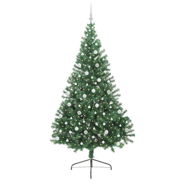 Vidaxx sapin de Noël artificiel illuminé avec 300 LED vert 240 cm PVC
