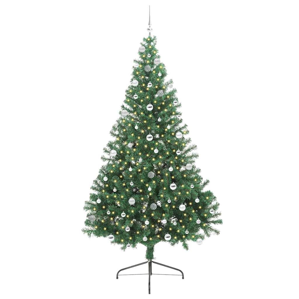 Vidaxx sapin de Noël artificiel illuminé avec 300 LED vert 240 cm PVC