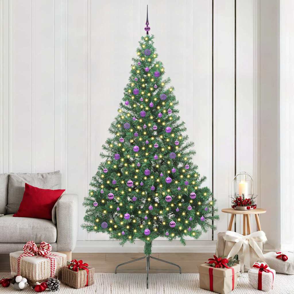 Vidaxx sapin de Noël artificiel illuminé avec 300 LED vert 240 cm PVC
