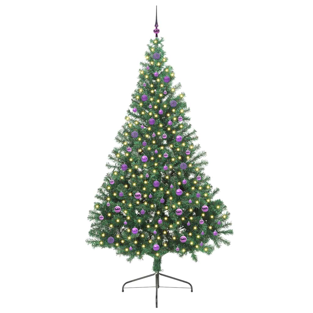 Vidaxx sapin de Noël artificiel illuminé avec 300 LED vert 240 cm PVC