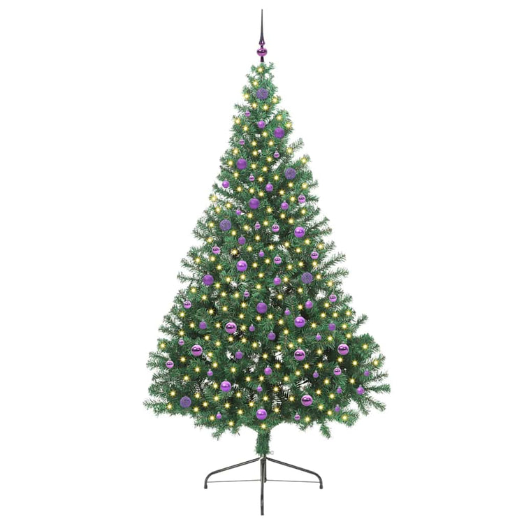 Vidaxx sapin de Noël artificiel illuminé avec 300 LED vert 240 cm PVC