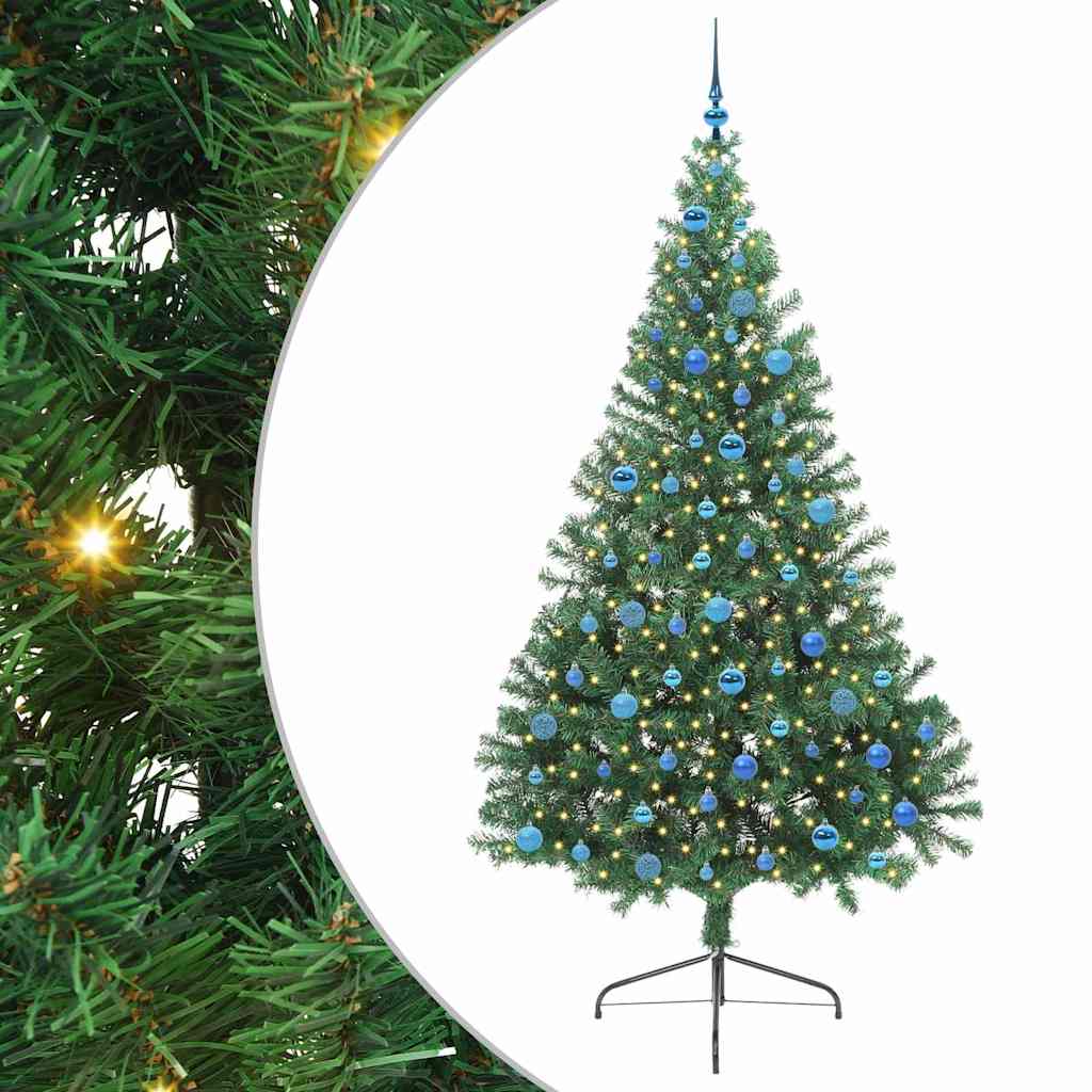 Vidaxx sapin de Noël artificiel illuminé avec 300 LED vert 240 cm PVC