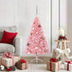 VidaXL sapin de Noël artificiel illuminé avec 150 LED rose 120 cm PVC