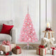 VidaXL sapin de Noël artificiel illuminé avec 150 LED rose 120 cm PVC